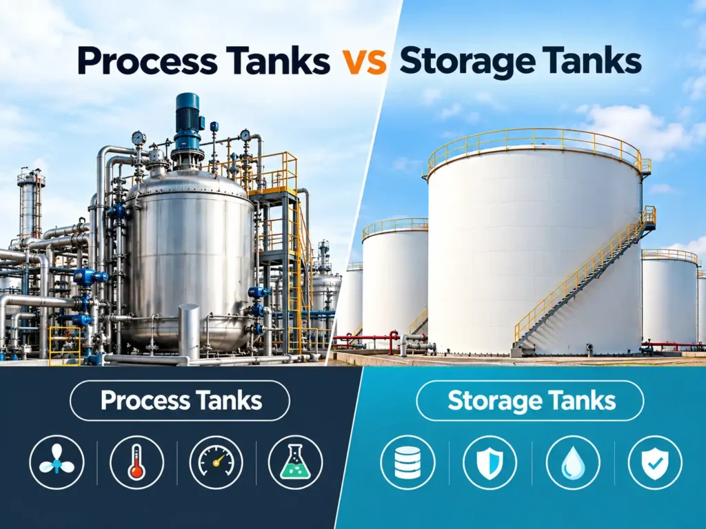 Process tanks vs storage tanks